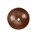 Premier Copper Products 16" Round Copper Bathroom Sink, Oil Rubbed Bronze, PV16RDB - The Sink Boutique