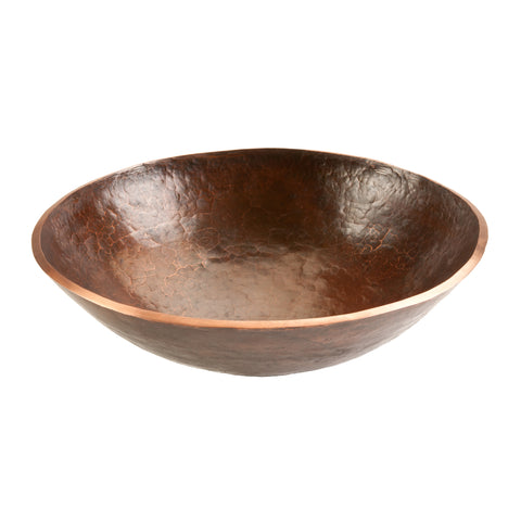 Premier Copper Products 16" Round Copper Bathroom Sink, Oil Rubbed Bronze, PV16RDB