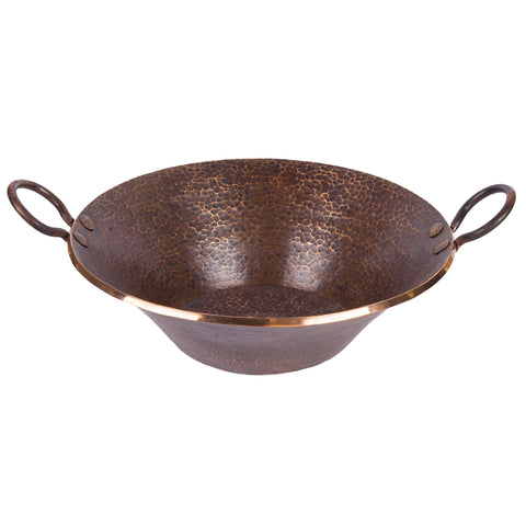 Premier Copper Products 21" Round Copper Bathroom Sink, Oil Rubbed Bronze, PVMPDB