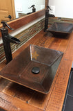 Premier Copper Products 17" Rectangle Copper Bathroom Sink, Oil Rubbed Bronze, PVMRECDB - The Sink Boutique