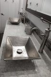 Premier Copper Products 17" Rectangle Copper Bathroom Sink, Nickel, PVMRECEN - The Sink Boutique