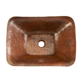 Premier Copper Products 17" Rectangle Copper Bathroom Sink, Oil Rubbed Bronze, PVREC17 - The Sink Boutique