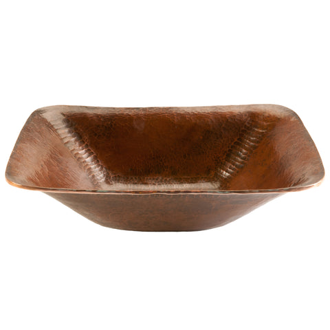 Premier Copper Products 17" Rectangle Copper Bathroom Sink, Oil Rubbed Bronze, PVREC17