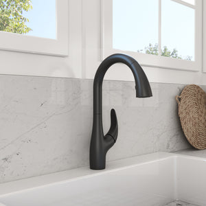 Alternate Image for BOCCHI Pagano 1.75 GPM Brass Kitchen Faucet, Transitional, Matte Black, 2024 0001 MB