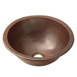 Native Trails Paloma 14" Round Copper Bathroom Sink, Antique Copper, CPS259 - The Sink Boutique