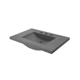 Native Trails 30" NativeStone Palomar Vanity Top with Integral Sink in Slate - 8" Widespread Cutout, NSVNT30-S - The Sink Boutique