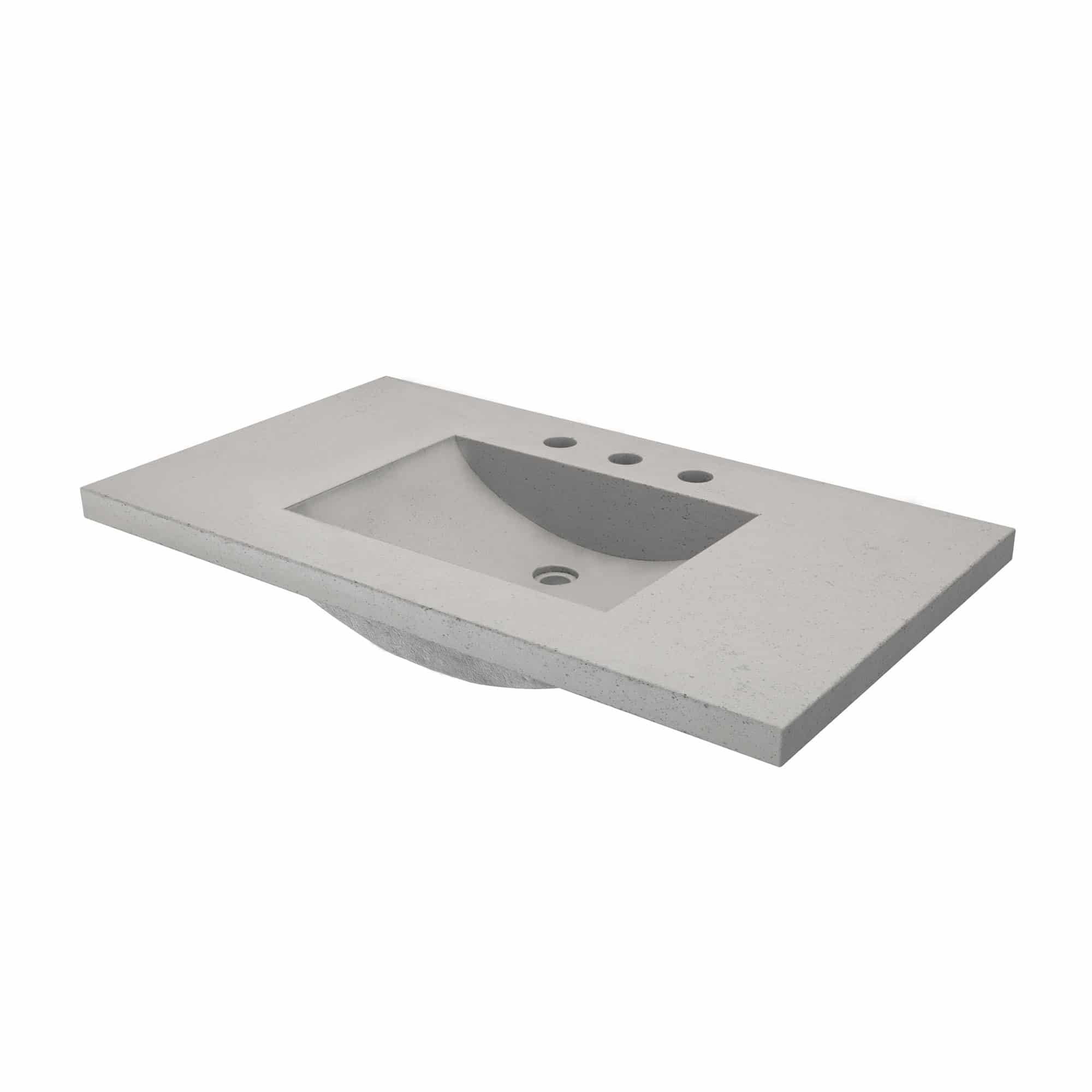 Native Trails 36" NativeStone Palomar Vanity Top with Integral Sink in Ash - 8" Widespread Cutout, NSVNT36-A