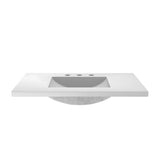 Native Trails 36" NativeStone Palomar Vanity Top with Integral Sink in Pearl - 8" Widespread Cutout, NSVNT36-P