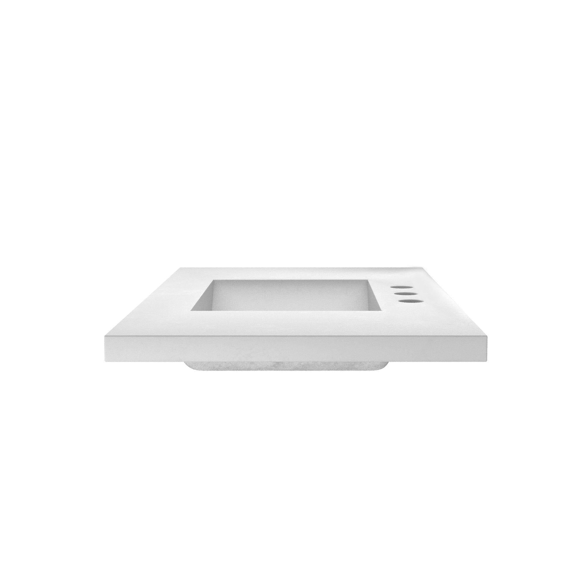 Native Trails 36" NativeStone Palomar Vanity Top with Integral Sink in Pearl - 8" Widespread Cutout, NSVNT36-P