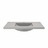 Native Trails 36" NativeStone Palomar Vanity Top with Integral Sink in Ash - Single Faucet Cutout, NSVNT36-A1