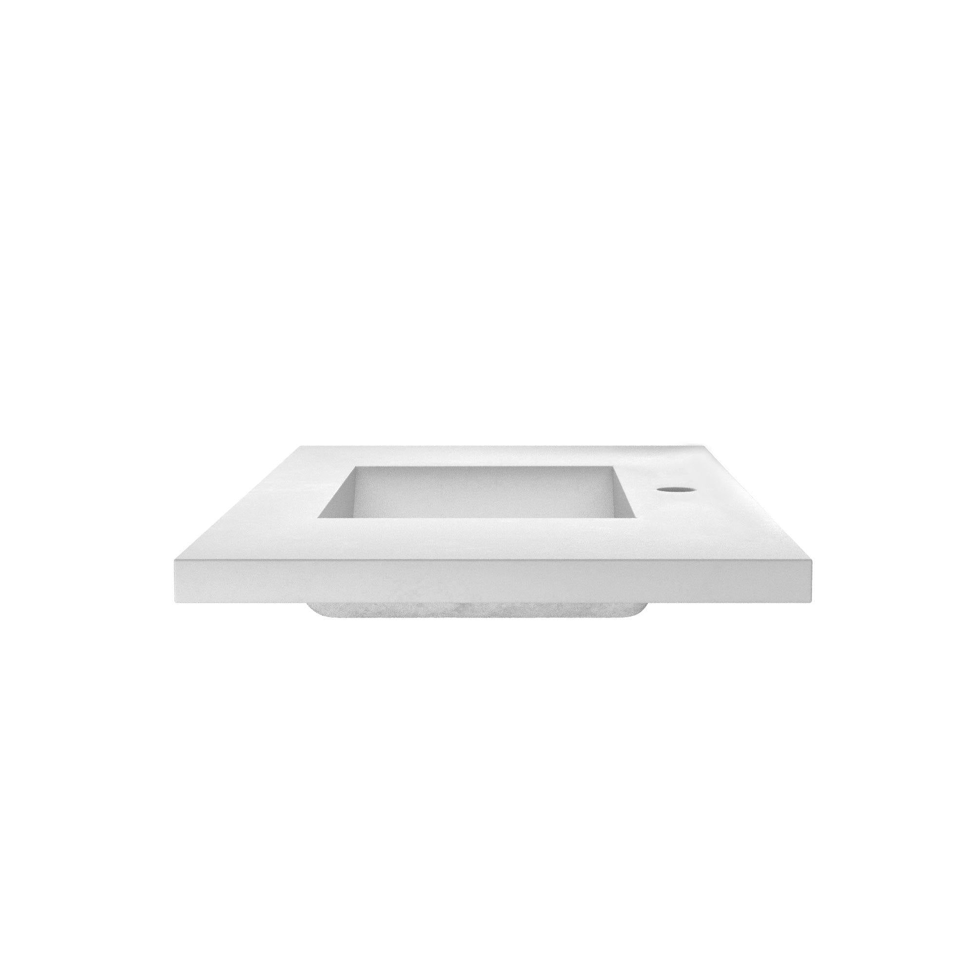 Native Trails 36" NativeStone Palomar Vanity Top with Integral Sink in Pearl - Single Faucet Cutout, NSVNT36-P1
