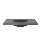 Native Trails 36" NativeStone Palomar Vanity Top with Integral Sink in Slate - Single Faucet Cutout, NSVNT36-S1