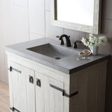 Native Trails 36" NativeStone Palomar Vanity Top with Integral Sink in Ash - 8" Widespread Cutout, NSVNT36-A