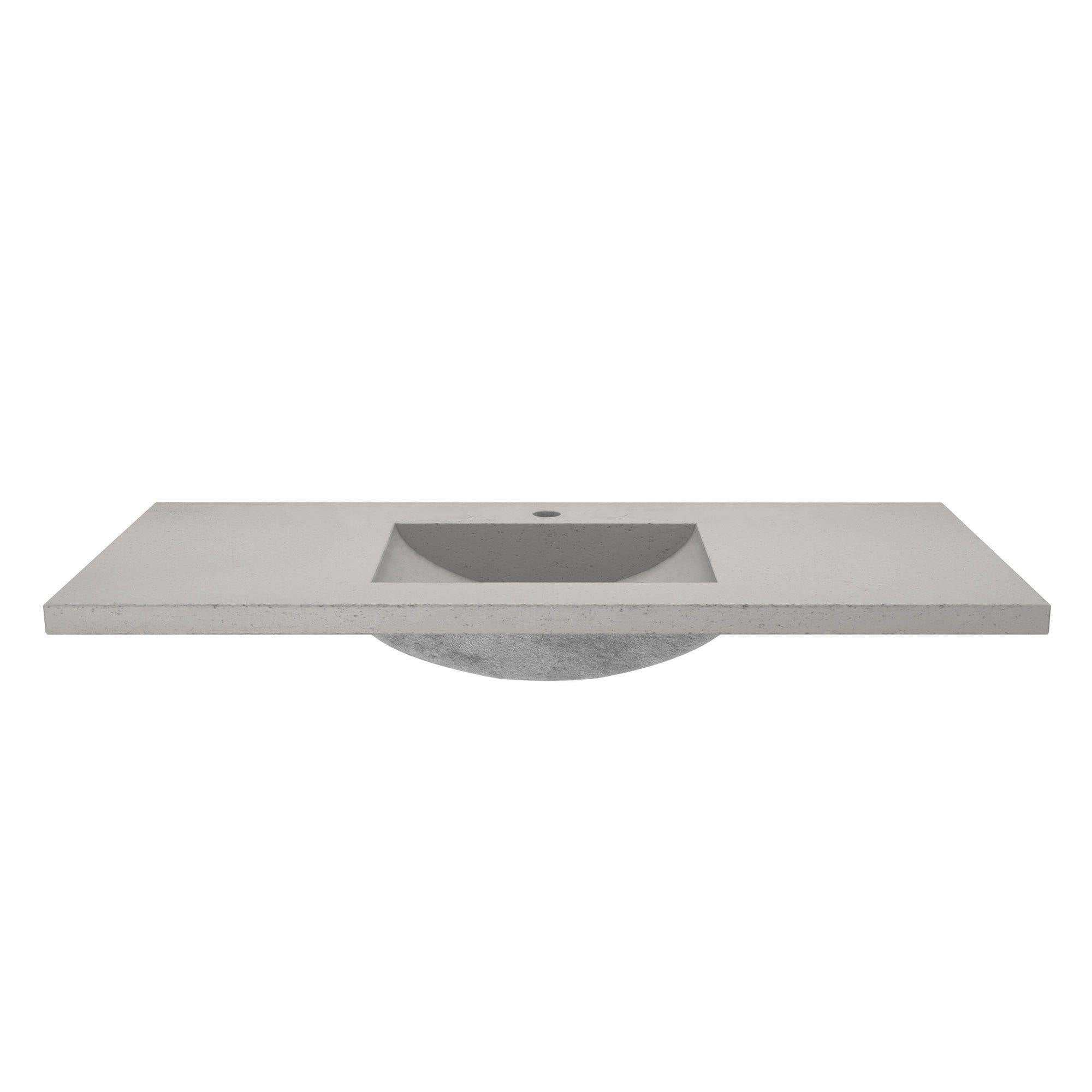 Native Trails 48" NativeStone Palomar Vanity Top with Integral Sink in Ash - Single Faucet Cutout, NSVNT48-A1