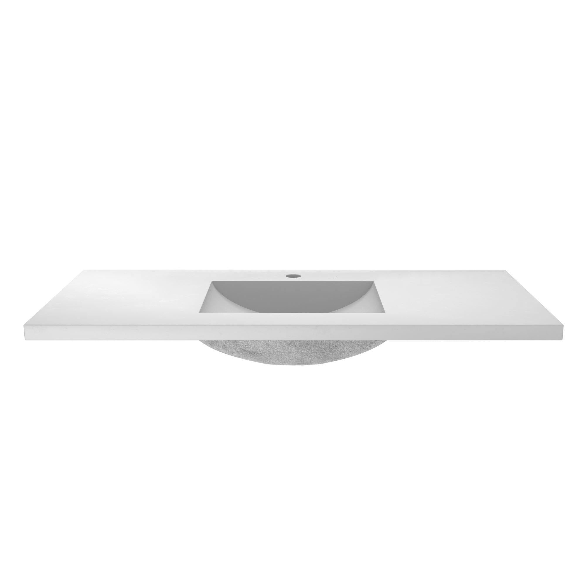 Native Trails 48" NativeStone Palomar Vanity Top with Integral Sink in Pearl - Single Faucet Cutout, NSVNT48-P1