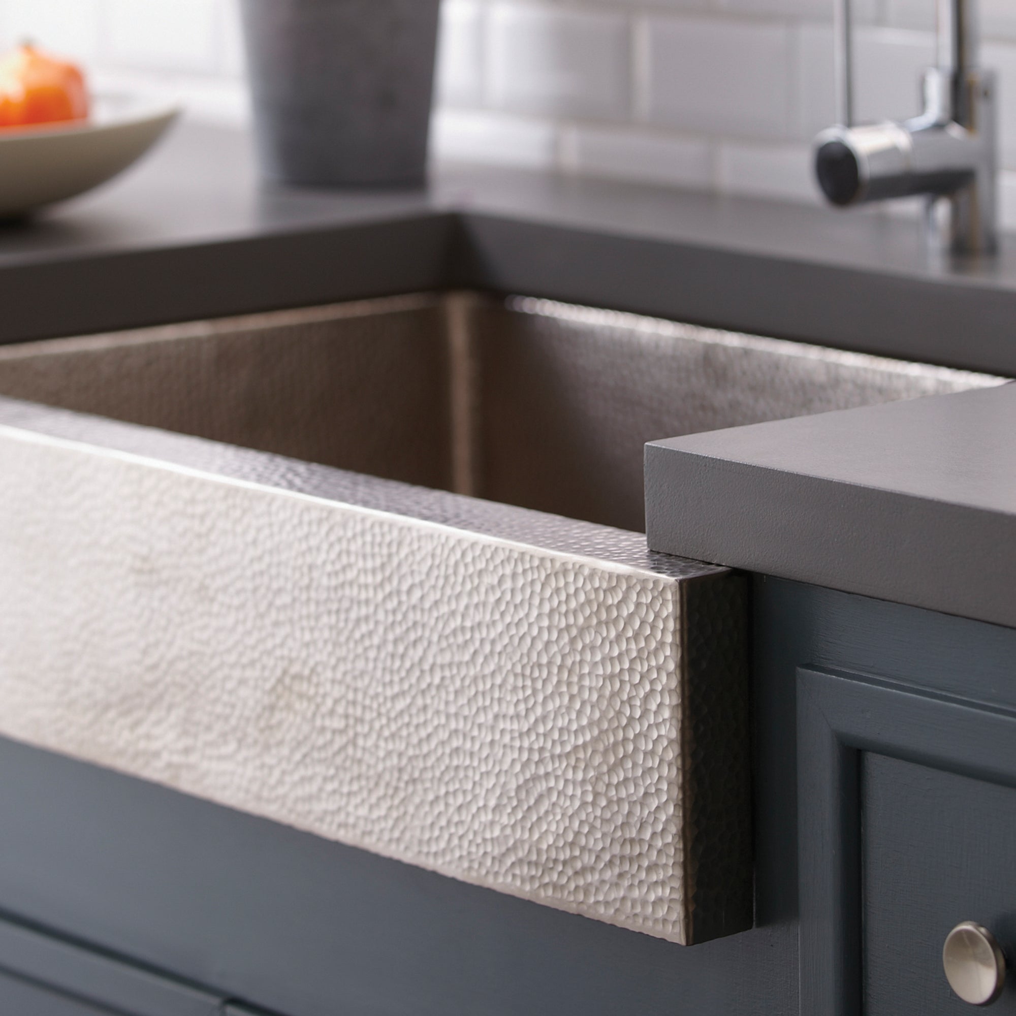 Native Trails Paragon 33" Nickel Farmhouse Sink, Brushed Nickel, CPK591