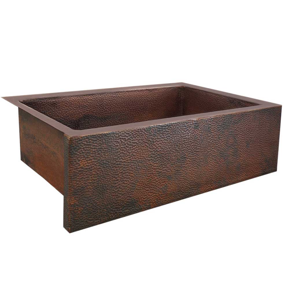 Native Trails Pinnacle 33" Copper Farmhouse Sink, Antique Copper, CPK292