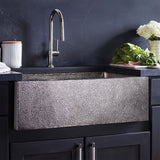 Native Trails Pinnacle 33" Copper Farmhouse Sink, Polished Nickel, CPK892