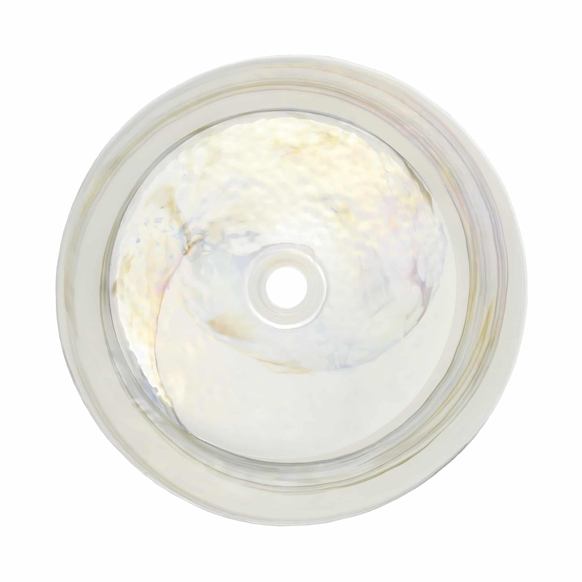 Native Trails Murano 16" Round Glass Bathroom Sink, Abalone, MG1616-AE