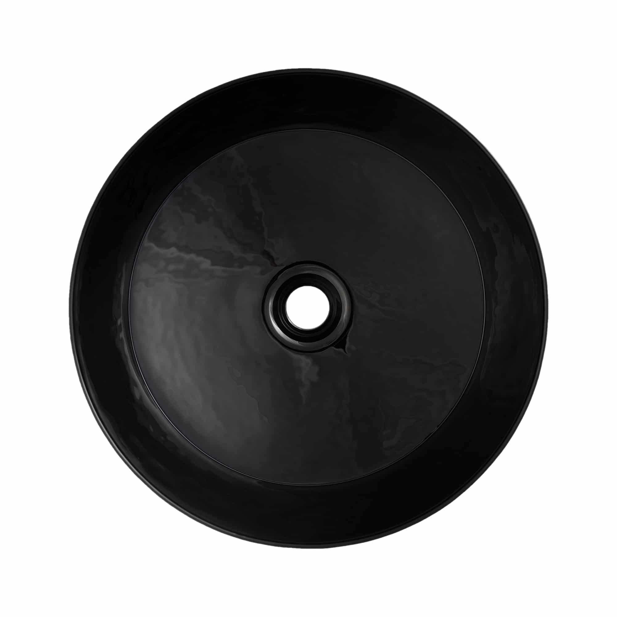 Native Trails Murano 16" Round Glass Bathroom Sink, Abyss, MG1616-AS
