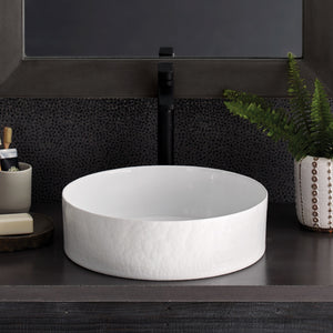 Alternate Image for Native Trails Murano 16" Round Glass Bathroom Sink, Bianco, MG1616-BO