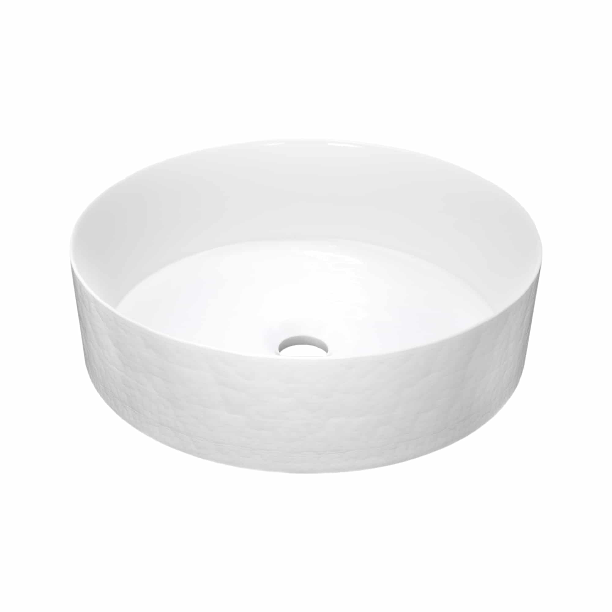 Native Trails Murano 16" Round Glass Bathroom Sink, Bianco, MG1616-BO