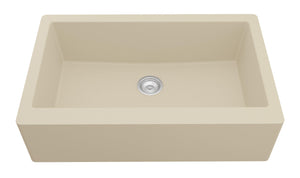 Alternate Image for Karran 34" Quartz Composite Farmhouse Sink, Bisque, QA-740-BI