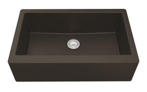 Alternate Image for Karran 34" Quartz Composite Farmhouse Sink, Brown, QA-740-BR