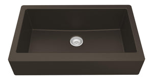 Alternate Image for Karran 34" Quartz Composite Retrofit Farmhouse Sink, Brown, QAR-740-BR