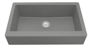 Alternate Image for Karran 34" Quartz Composite Retrofit Farmhouse Sink, Grey, QAR-740-GR