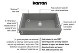Karran 34" Quartz Composite Retrofit Farmhouse Sink, Grey, QAR-740-GR-PK1