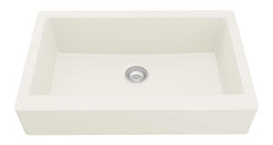 Alternate Image for Karran 34" Quartz Composite Retrofit Farmhouse Sink, White, QAR-740-WH