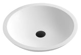 Karran Quattro 19.25" x 19.25" Round Vessel Acrylic Solid Surface ADA Bathroom Sink with Stainless Steel Faucet and Accessories, White, QM162WH412SS