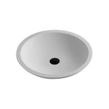 Karran Quattro 19.25" x 19.25" Round Vessel Acrylic Solid Surface ADA Bathroom Sink, White, QM162WH