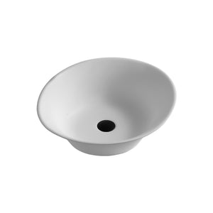 Alternate Image for Karran Quattro 20.625" x 17" Oval Vessel Acrylic Solid Surface ADA Bathroom Sink, White, QM164WH
