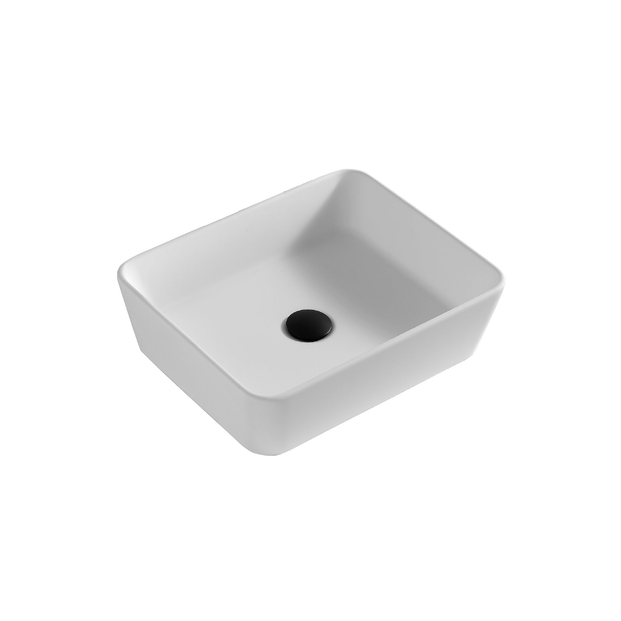 Karran Quattro 18" x 14.5" Rectangular Vessel Acrylic Solid Surface ADA Bathroom Sink, White, QM172WH