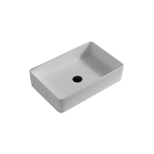 Alternate Image for Karran Quattro 21.25" x 13.75" Rectangular Vessel Acrylic Solid Surface ADA Bathroom Sink, White, QM176WH