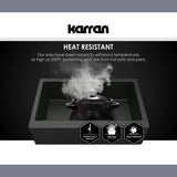 Karran 33" Drop In/Topmount Quartz Composite Kitchen Sink, 60/40 Double Bowl, White, QT-610-WH-PK1
