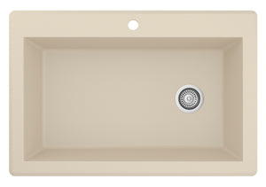 Alternate Image for Karran 33" Drop In/Topmount Quartz Composite Kitchen Sink, Bisque, QT-670-BI