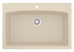 Alternate Image for Karran 33" Drop In/Topmount Quartz Composite Kitchen Sink, Bisque, QT-712-BI
