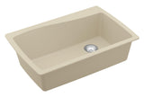 Karran 34" Drop In/Topmount Quartz Composite Kitchen Sink, Bisque, QT-722-BI