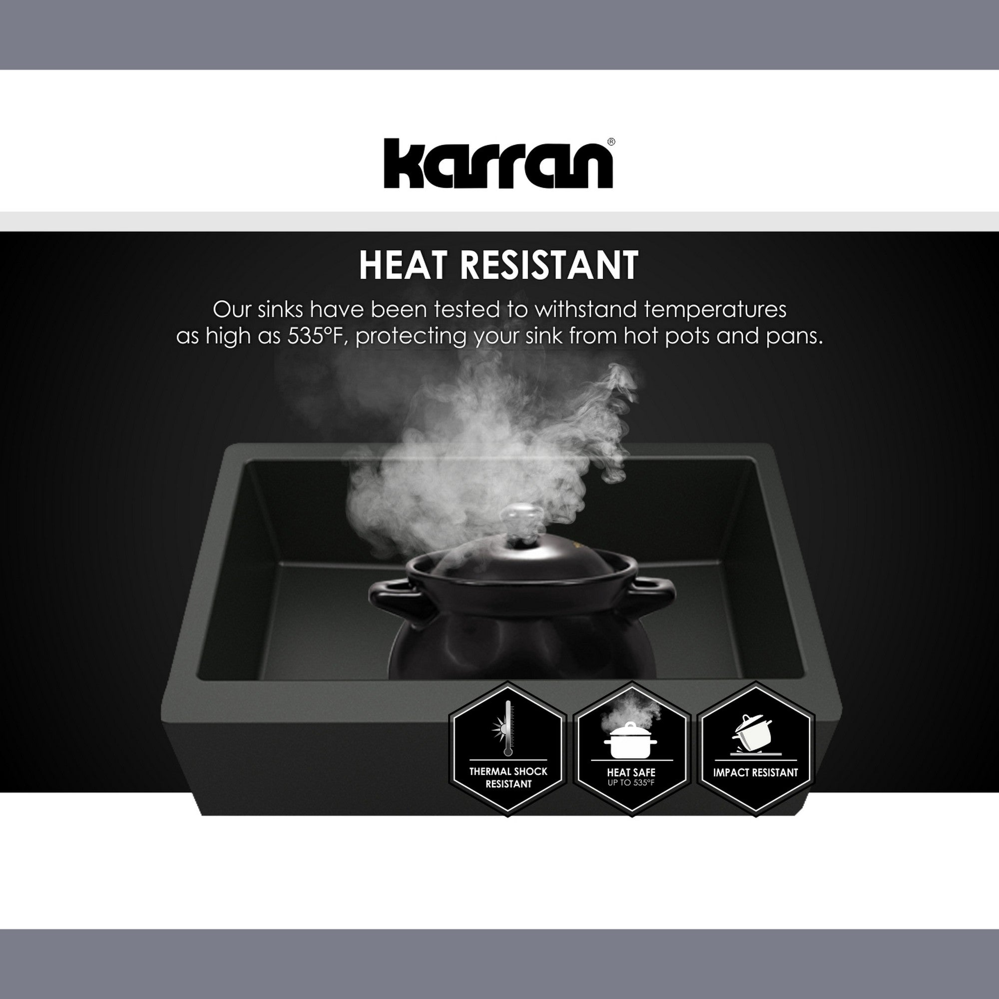 Karran 33" Drop In/Topmount Quartz Composite Kitchen Sink, 50/50 Double Bowl, Concrete, QT-810-CN