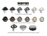 Karran 33" Drop In/Topmount Quartz Composite Kitchen Sink, 50/50 Double Bowl, Brown, QT-810-BR
