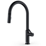 Karran 33" Drop In/Topmount Quartz Composite Kitchen Sink with Matte Black Faucet and Accessories, QT812BLKKF350MB