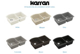 Karran 32" Undermount Quartz Composite Kitchen Sink, 60/40 Double Bowl, Grey, QU-610-GR-PK1 - The Sink Boutique