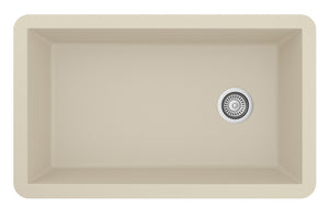 Alternate Image for Karran 32" Undermount Quartz Composite Kitchen Sink, Bisque, QU-670-BI