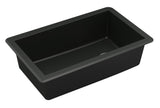 Karran 32" Undermount Quartz Composite Kitchen Sink, Black, QU-670-BL-PK1