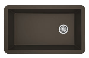 Alternate Image for Karran 32" Undermount Quartz Composite Kitchen Sink, Brown, QU-670-BR