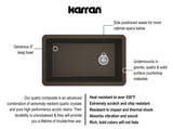 Karran 32" Undermount Quartz Composite Kitchen Sink, Brown, QU-670-BR-PK1