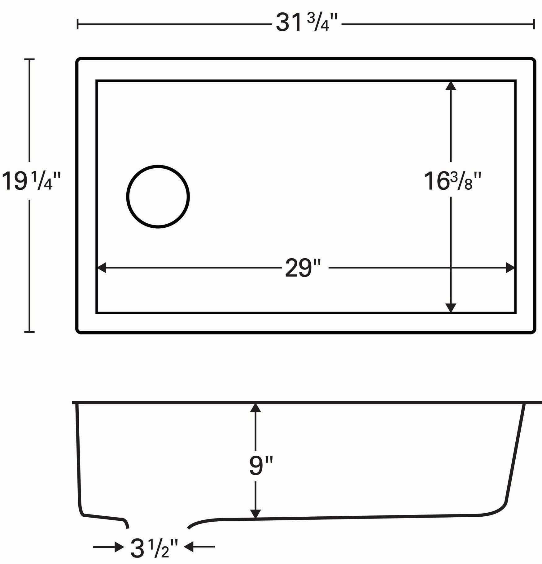 Karran 32" Undermount Quartz Composite Kitchen Sink, Bisque, QU-670-BI